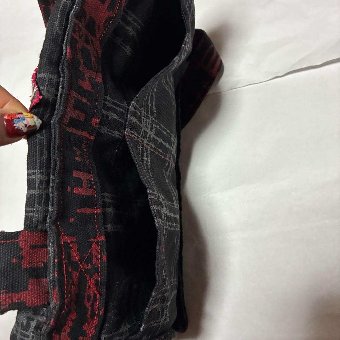 専用h.NAOTO パンク ロック ショルダーバッグ 赤 黒 レッド ブラ