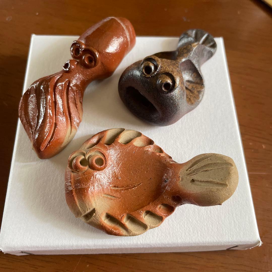 備前焼 お魚箸置きセット(3びき) - メルカリ