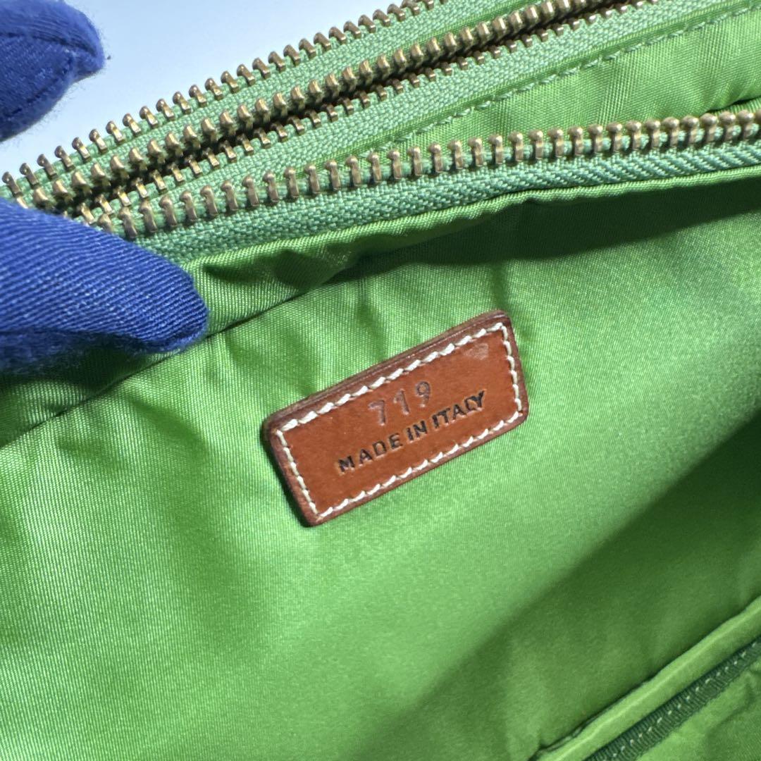 極美品】Felisi フェリージ ナイロンポーチ 719 グリーン - メルカリ