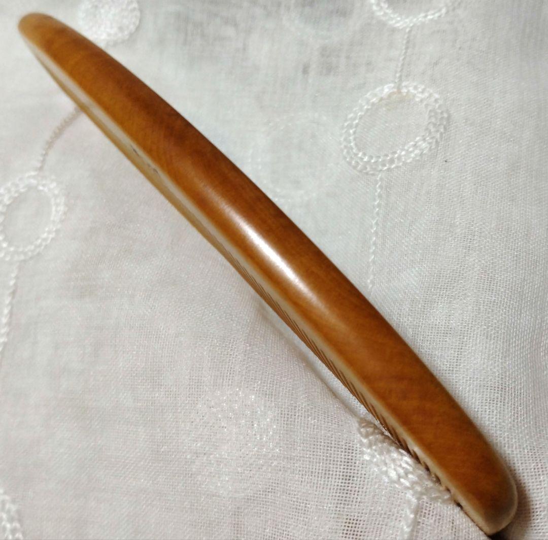 【未使用】本つげ櫛　お六ぐし　16.5cm