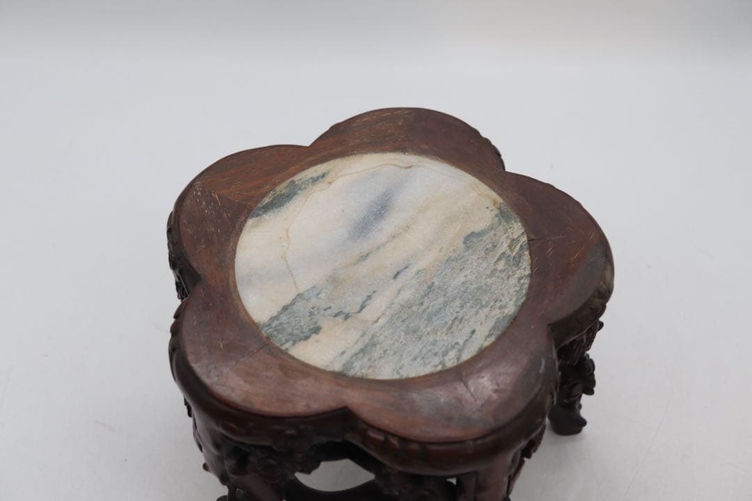 中国 梅彫 大理石嵌唐木花台 茶道具 送料込み260113 - メルカリ