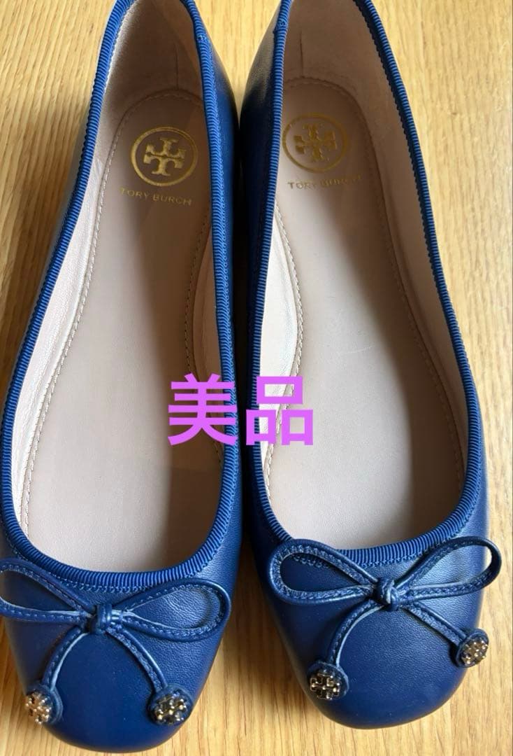 TORY BURCH ネイビー フラットシューズ TORY BURCH フラットシューズ - メルカリ