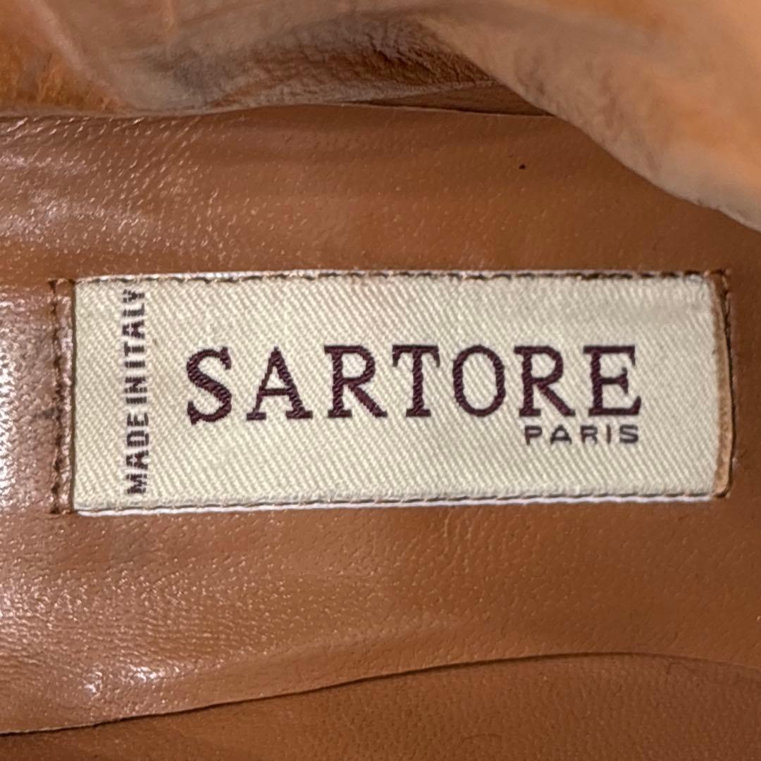 極美品□SARTORE【23.0】ハーネスブーツ レザー スエード ブラウン 茶