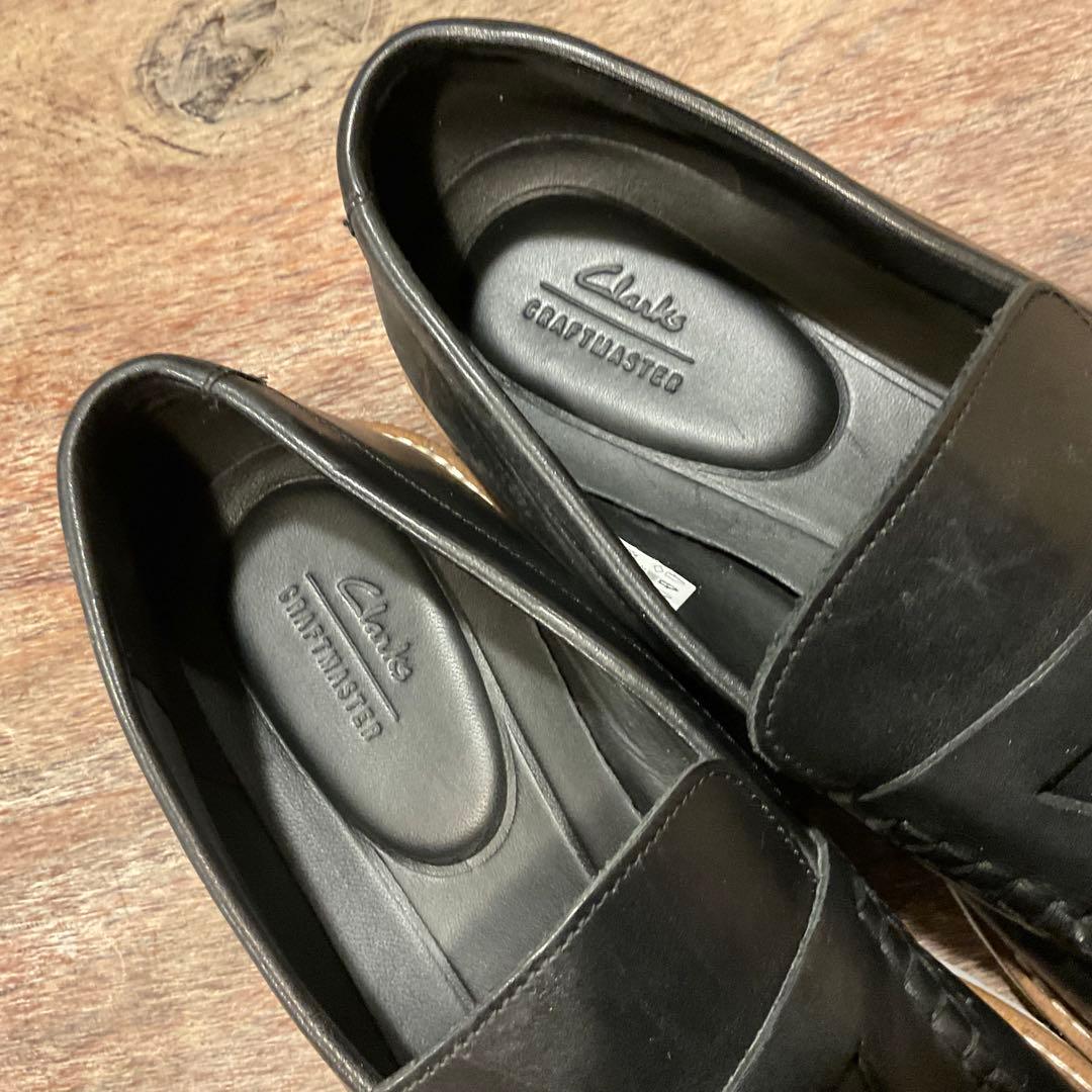 30cm！クラークス ローファー アーネストフリー メンズ ブラック