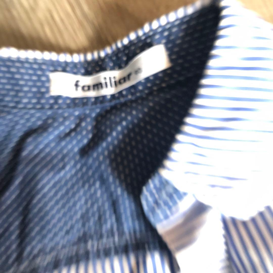 Familiar ストライプ 半袖シャツ 90センチ - メルカリ