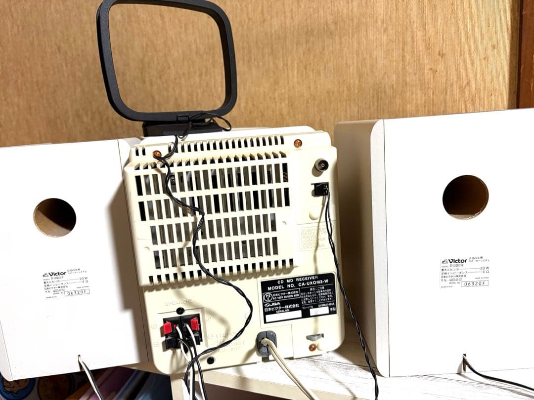 マイクロコンポ Victor CA-UXQM3-W スピーカーセット 中古