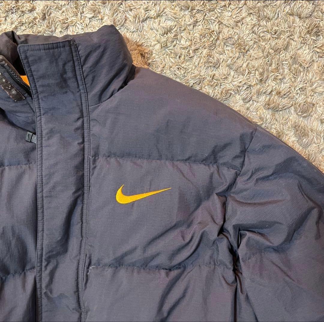 00s 90s old NIKE 銀タグ 刺繍ロゴ ナイキ ダウンジャケット if