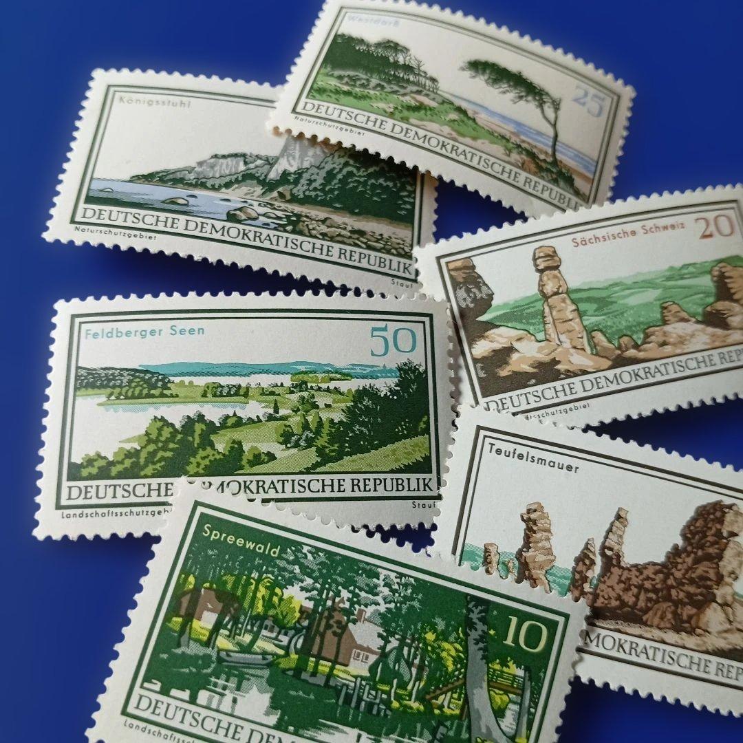 9615 外国切手 東ドイツ 1966年 自然保護区や国立公園の美しい風景 6V