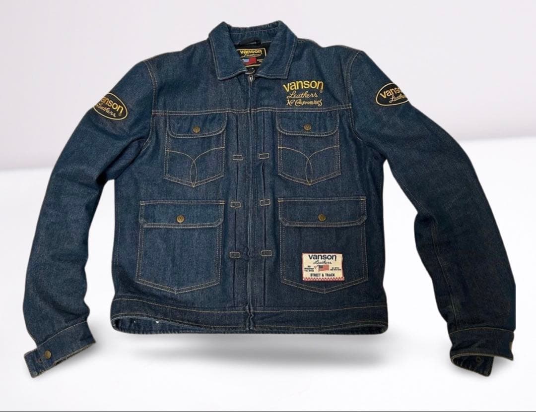 VANSON デニムジャケット VS15107S インディゴ プロテクター 美品 Amazon | VANSON(バンソン) デニムジャケット INDIGO・DENIM XL