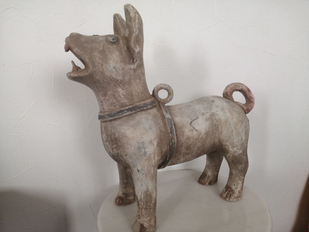 中国 前漢 加彩 犬の俑 松岡美術館 中国動物 「俑」 | にくきゅ～のブログ