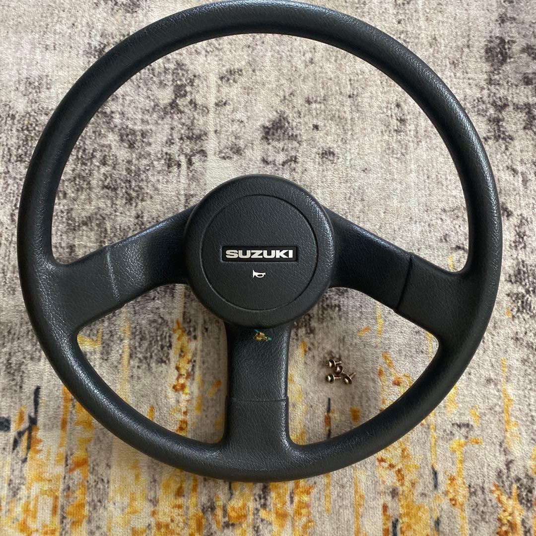 ジムニー ja11 純正ステアリングホイール SUZUKI JIMMY (ジムニー) JA11 純正 ステアリング ハンドル エアバッグ