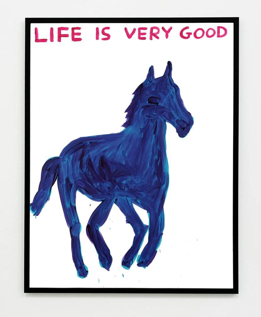 新品輸入ポスター】デイヴィッドシュリグリー 青い馬 □アーティスト