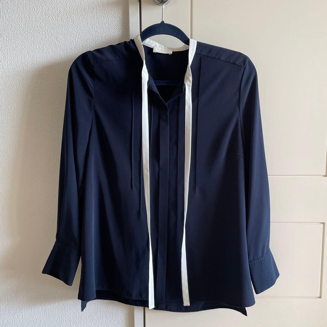 未使用 Ballsey ボールジィ ボウタイブラウス 36 ネイビー - メルカリ
