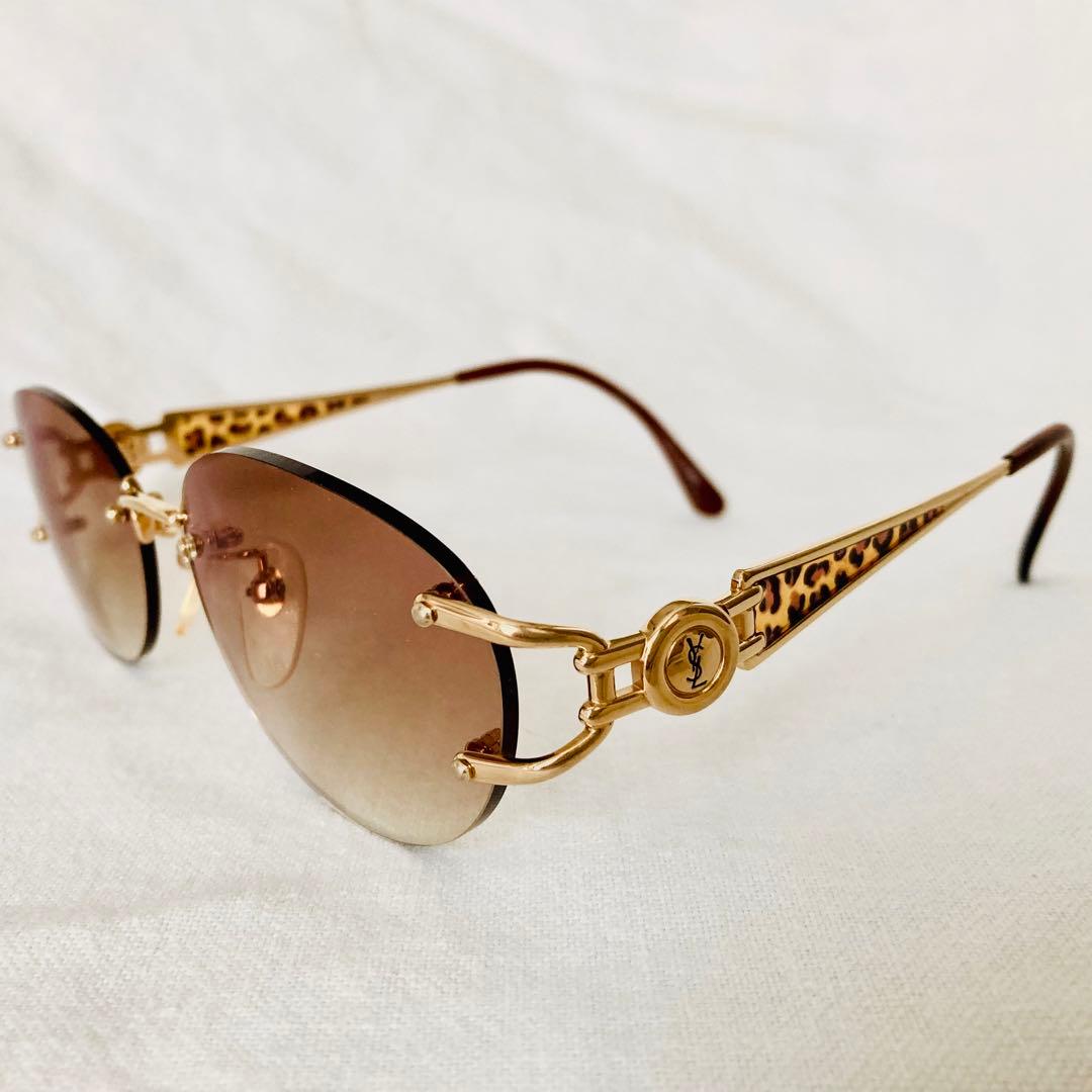 イブサンローラン YSL ヴィンテージ メガネ サングラス ゴールド