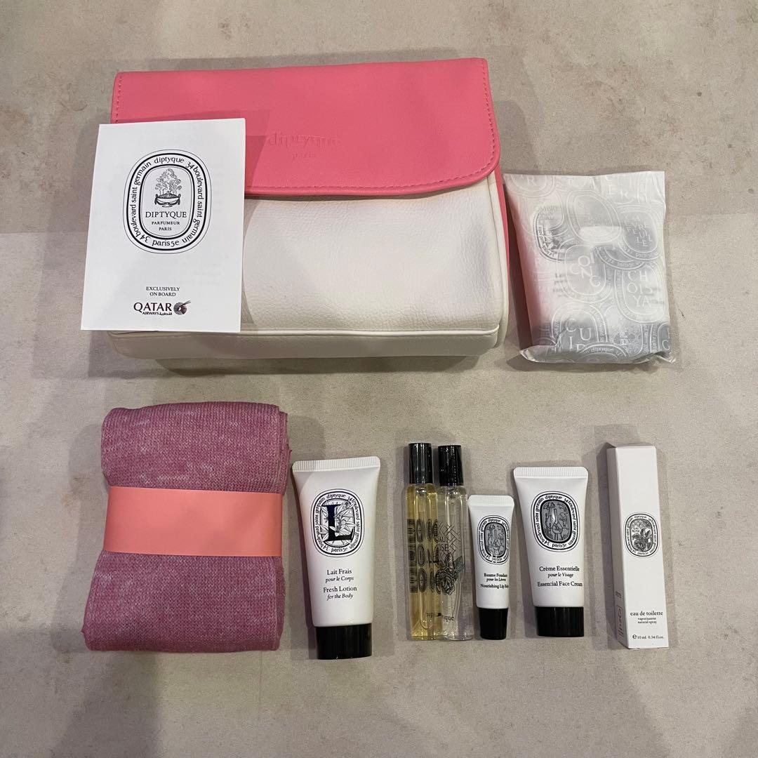 カタール　ディプティック　ビジネスクラス　アメニティ カタール航空のビジネスクラスでディプティクのアメニティーGET
