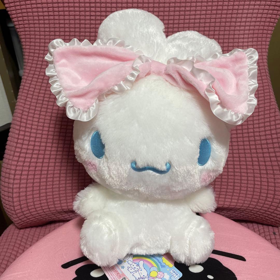 シナモロール 大きなリボンみみむすびBIGぬいぐるみ ピンク シナモン