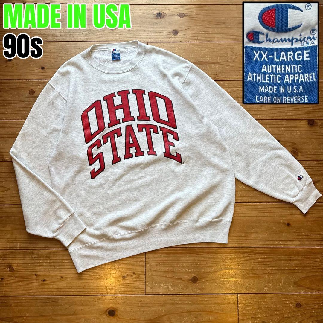 希少 90s USA製 チャンピオン OHIO STATE スウェット - メルカリ