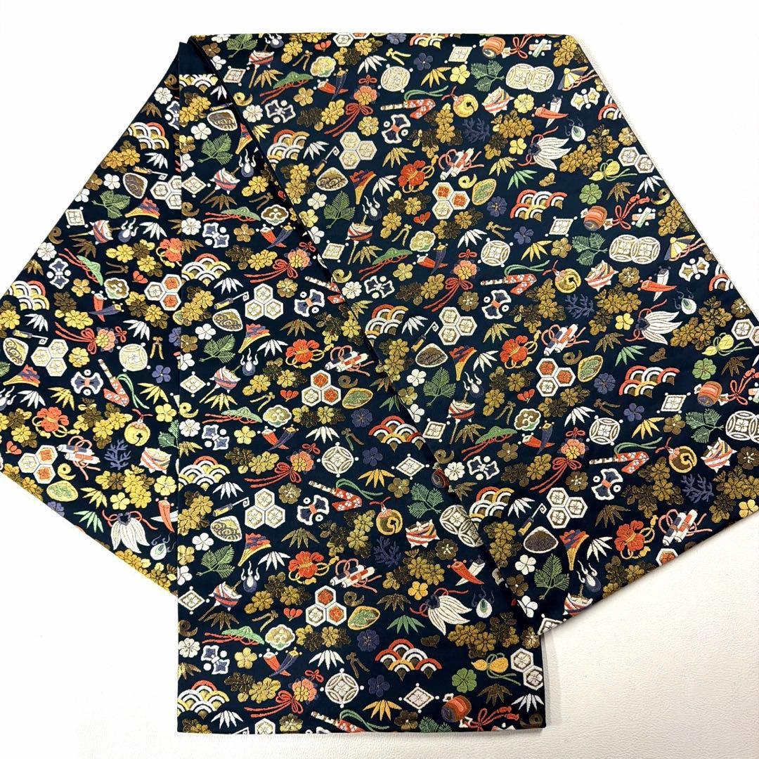 帯6629 ○高級 正絹 六通 袋帯 松竹梅 宝尽くし - メルカリ