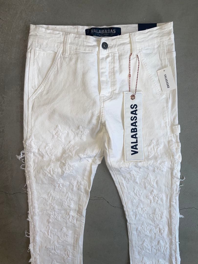 新品未使用】VALABASAS バラバサス ホワイトスターフレアデニム 30