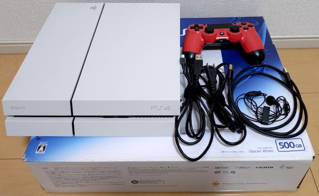 動作良好】PS4本体 CUH-1200A 500GB ホワイト 箱付き - メルカリ