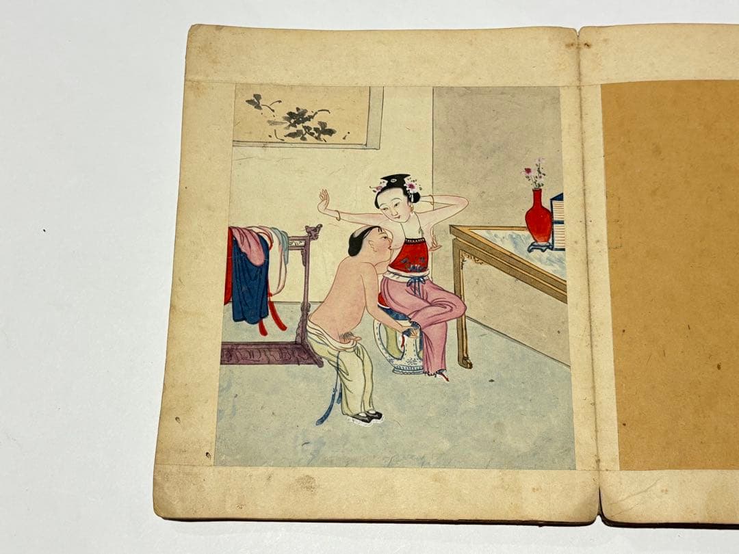 閨房秘戯」中国春画 手書き 10図1冊|唐本 艶本 秘