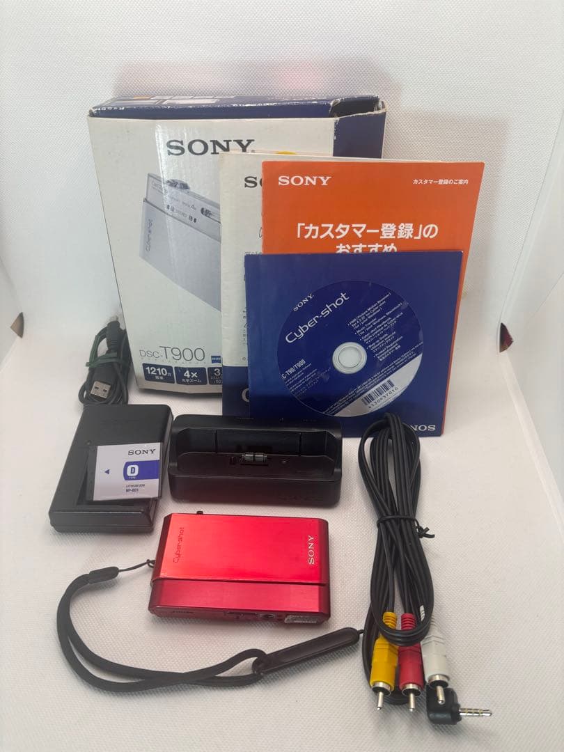 SONY ソニー Cyber-shot DSC-T900 レッド☆元箱付き☆ - メルカリ