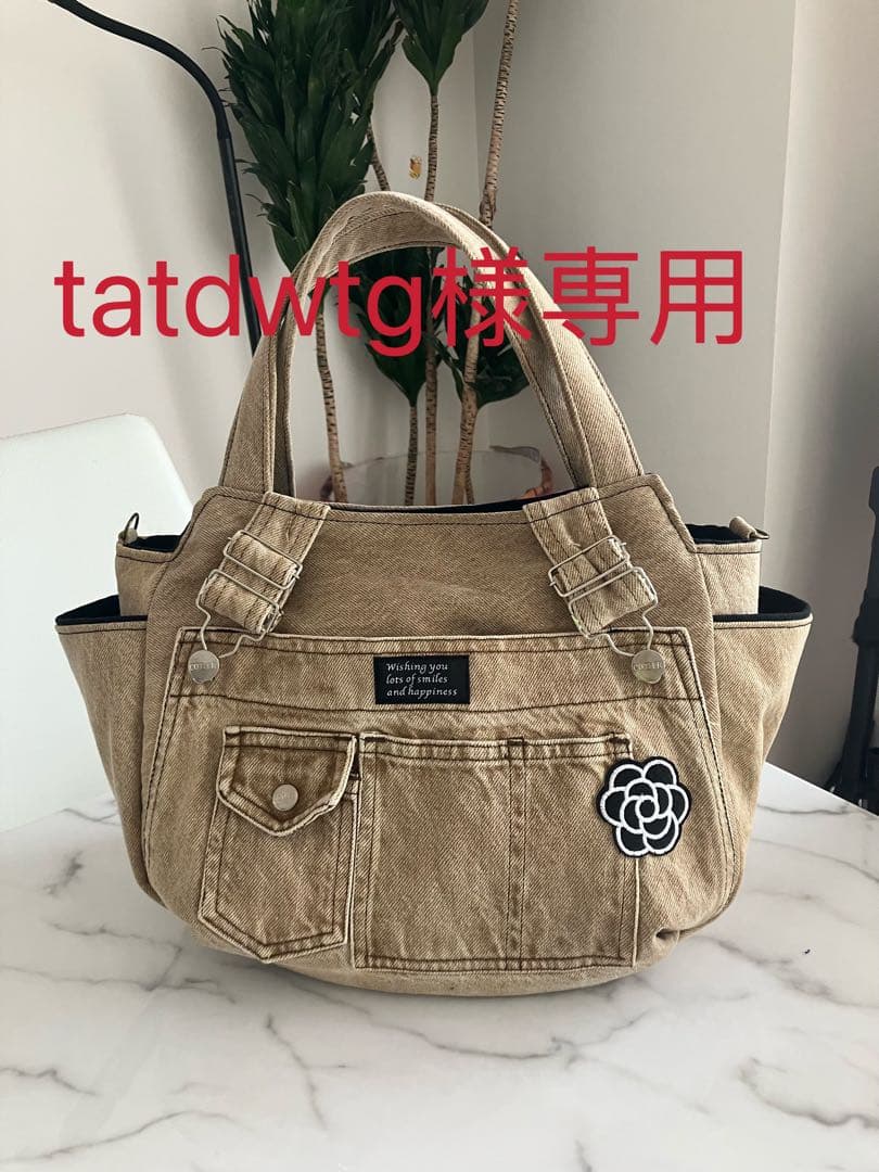 895 tatdwtg大きめデニムリメイクバック　ハンドメイド2点 895 tatdwtg様専用大きめデニムリメイクバック ハンドメイド2点
