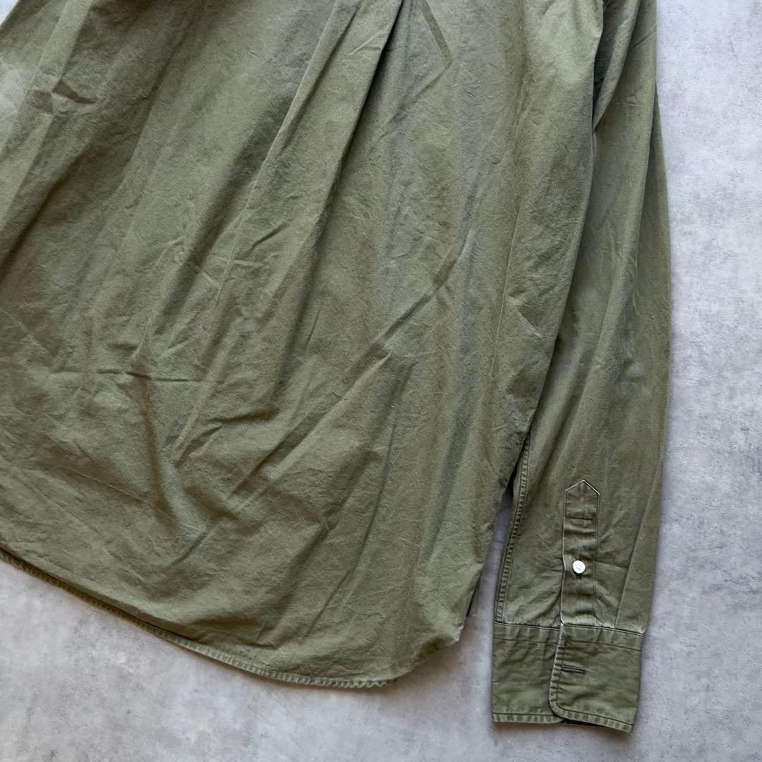 MADISONBLUE】マダムシャツ ウォッシュドアウト カーキ コットン02