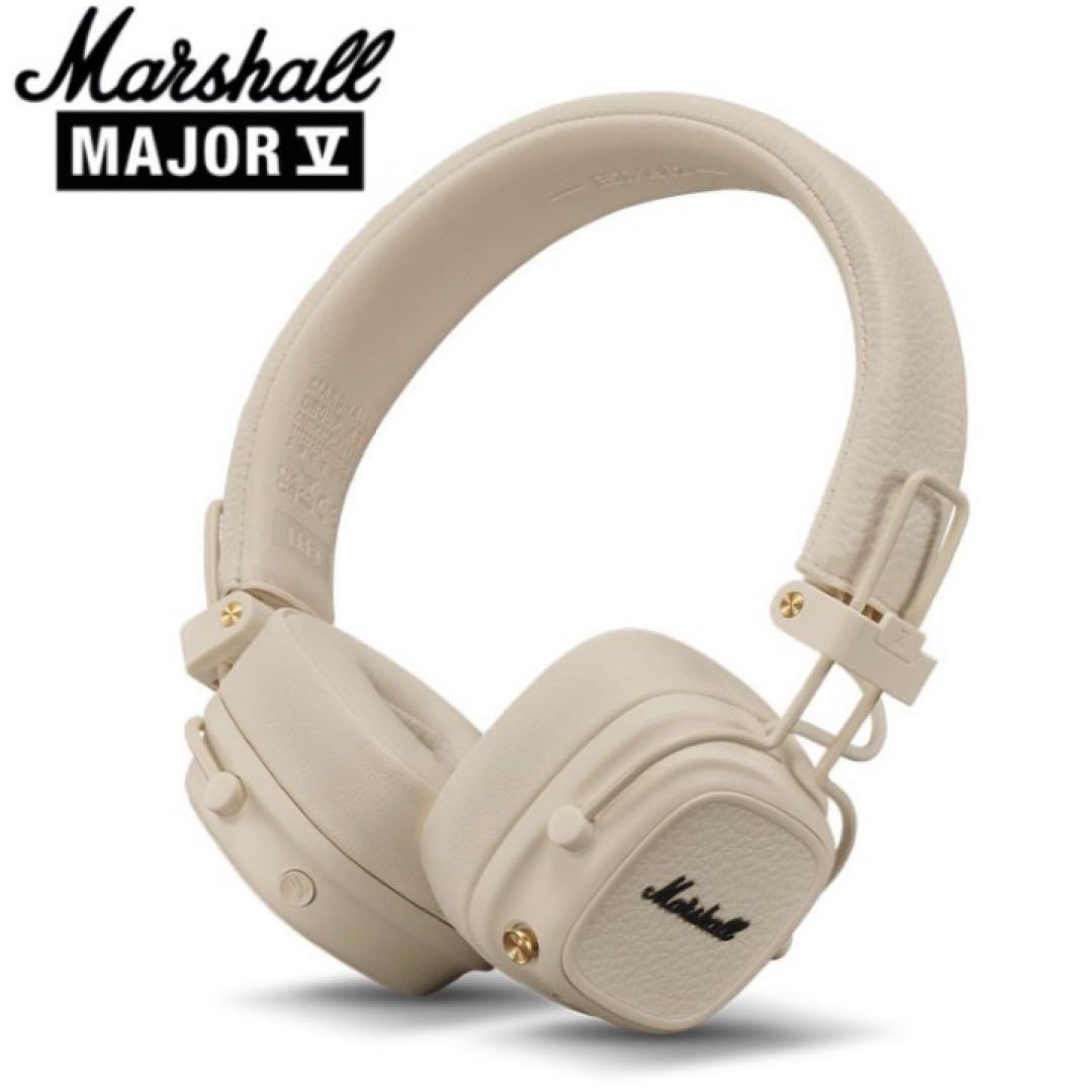 【新品未開封】.Marshall マーシャル MAJOR Ⅴ .CREAM Marshall（マーシャル） ワイヤレスヘッドホン MAJOR5CREAM クリーム