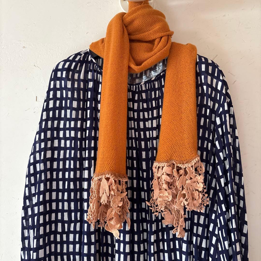 ミナペルホネン ソラチェック　ワンピース ミナペルホネン mina perhonen sora check ギャザードレスワンピース