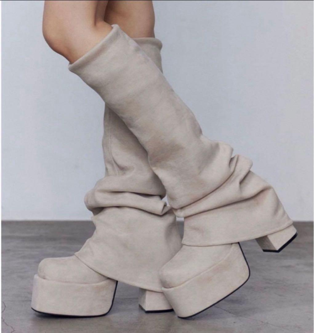 EMODA ルーズカバーフィットブーツ Lサイズ セール】ルーズフレアカバーフィットブーツ（ブーツ）｜EMODA（エモダ