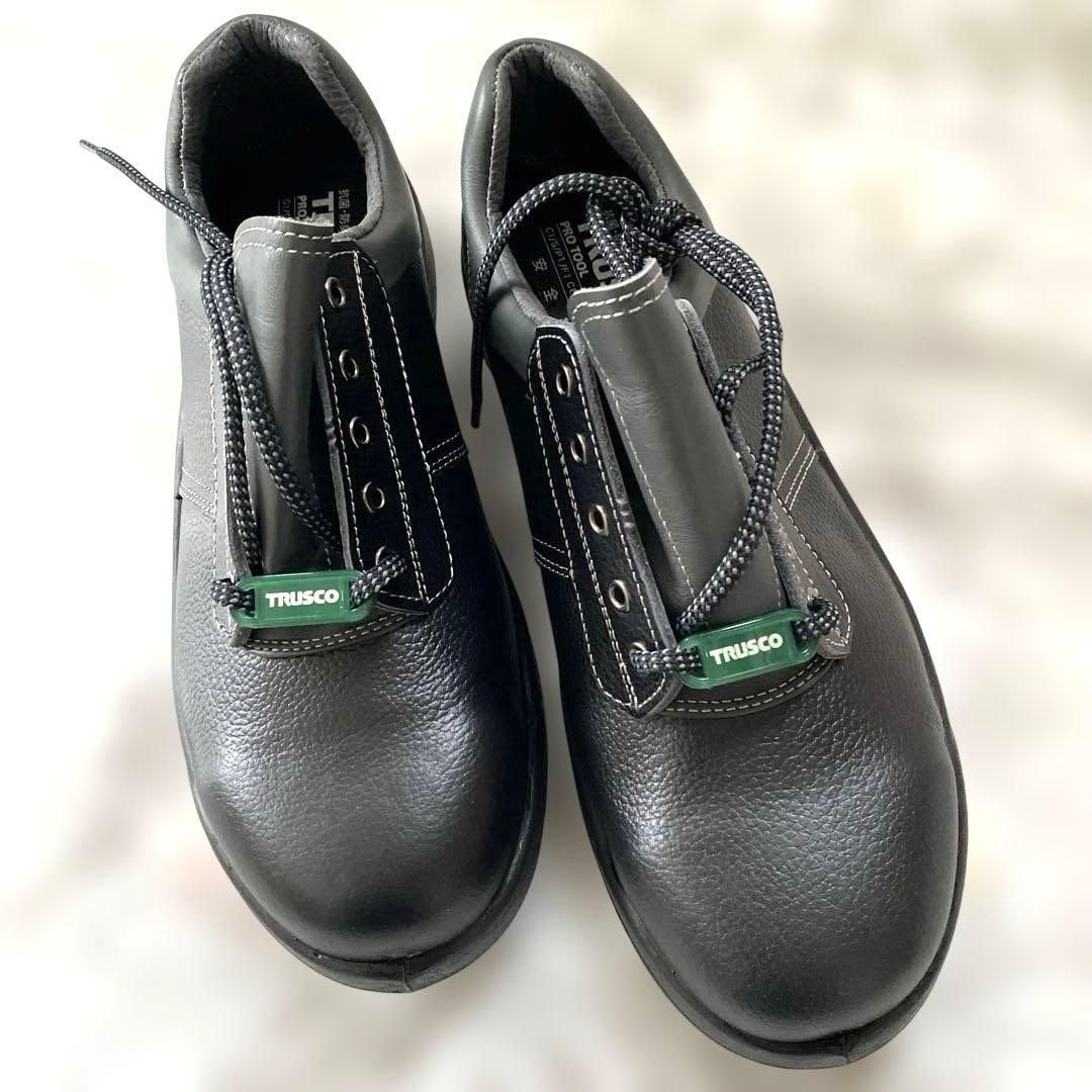新品】作業靴TRUSCO中山 快適安全靴（ワイド樹脂先芯） 黒