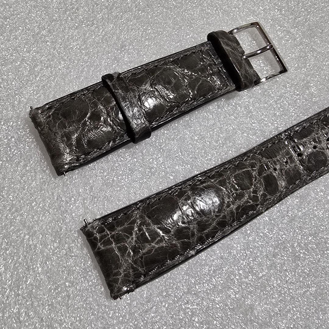 カミーユフォルネ 時計 ベルト カイマンクロコダイル グレー 20mm