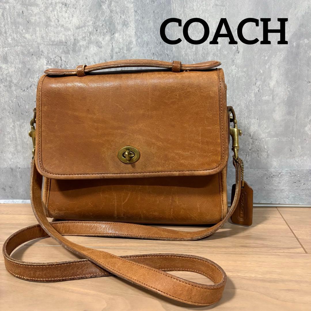 ✨希少✨オールドコーチ ターンロック レザー ショルダーバッグ