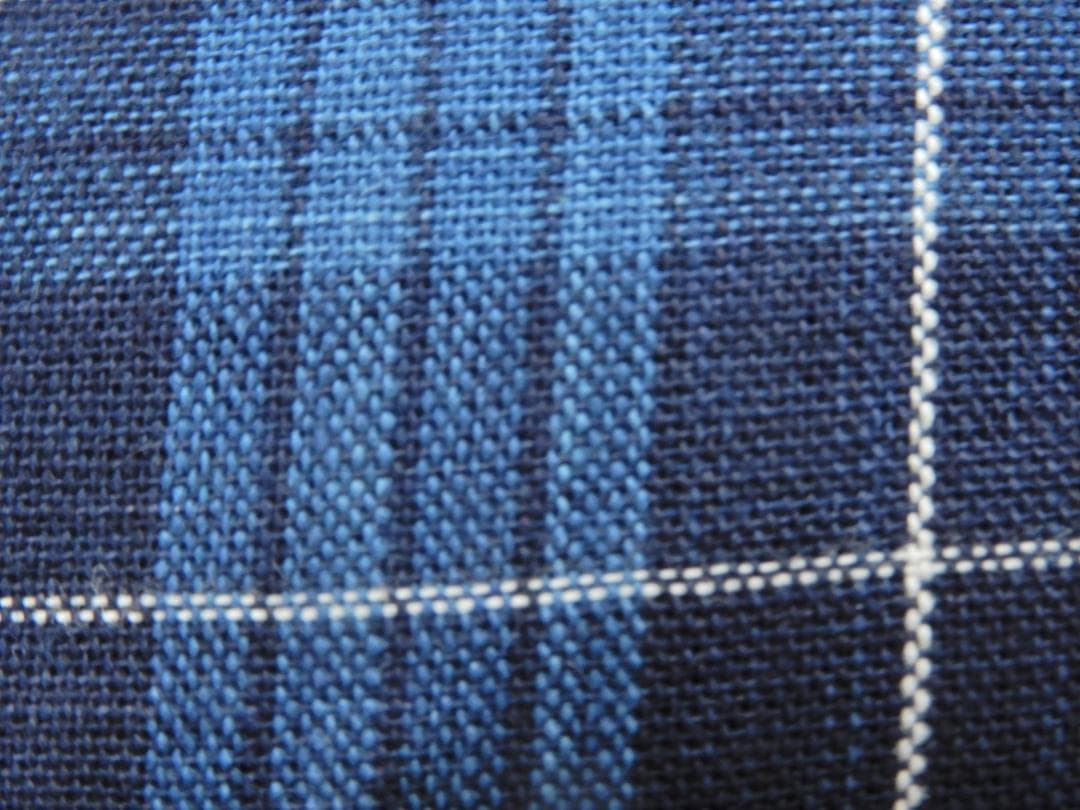 松阪木綿正藍染反物・格子織・入手困難色・12m保証・ワイド巾・新品