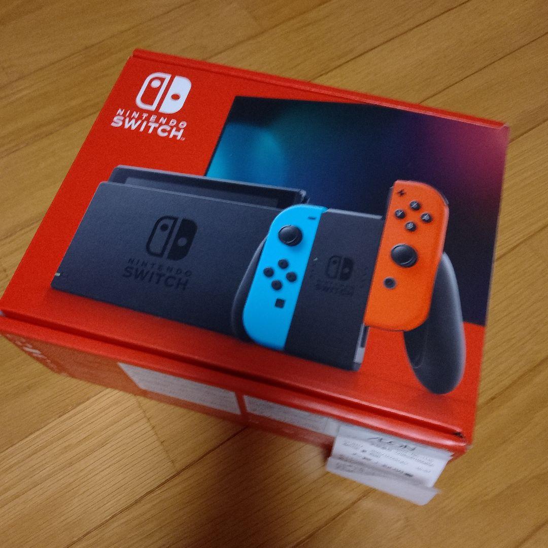 Nintendo Switch 本体 青/オレンジ 新品　未使用未開封品 Nintendo Switch - 未開封Nintendo Switch本体(L)ネオンレッド(R