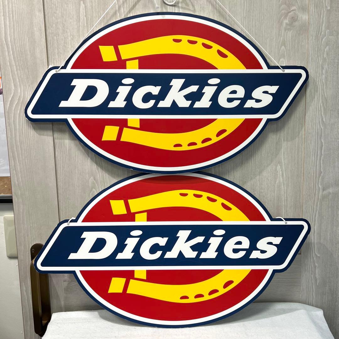 Dickies ロゴサイン 赤青 デッキーズ 看板 2枚 非売品 レア|mercari