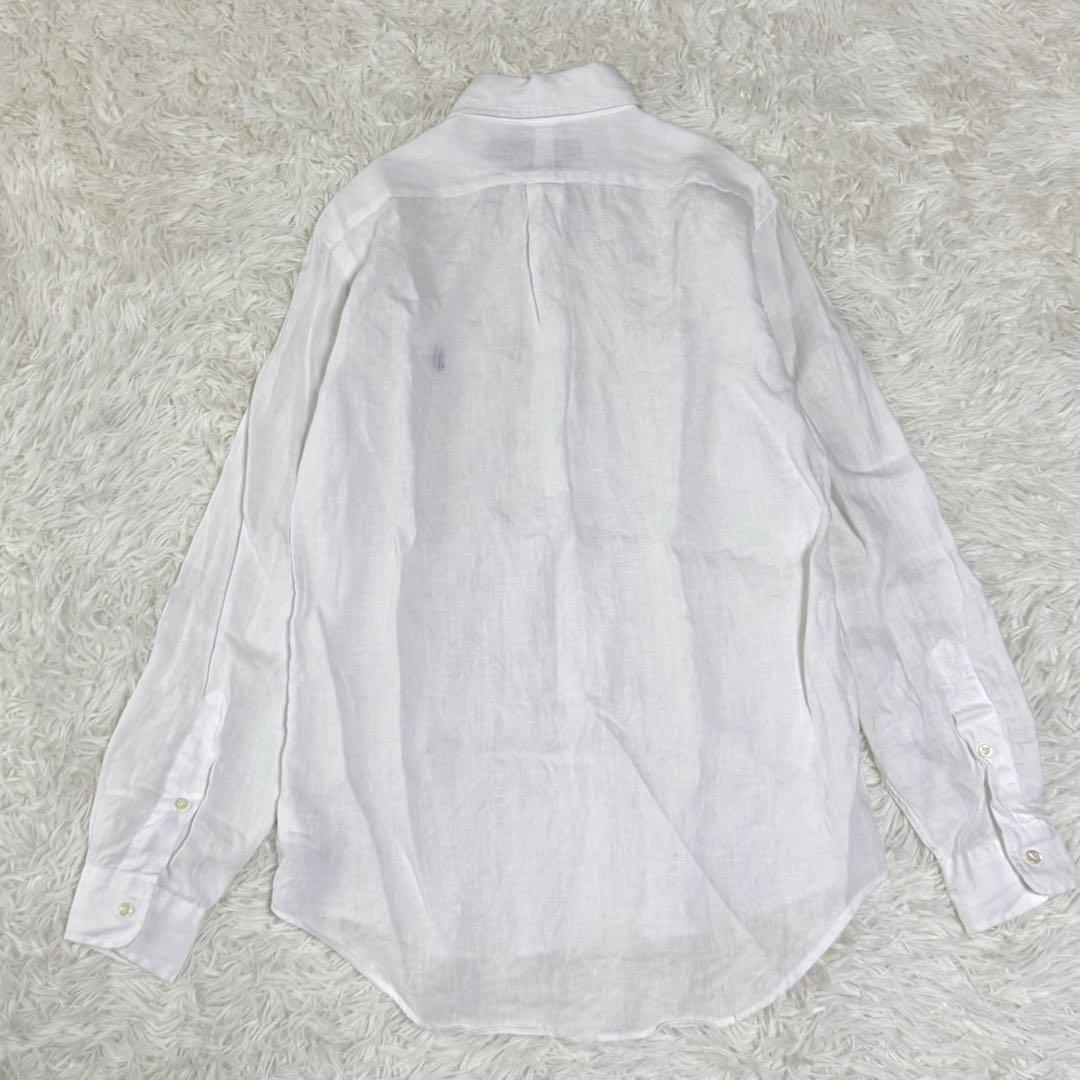 極美品】近年 ラルフローレン リネン100％ シャツ クラシックフィット