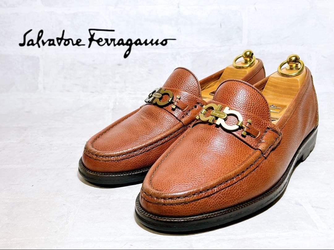 美品】サルヴァトーレフェラガモ ガンチーニ ビットローファー 本革