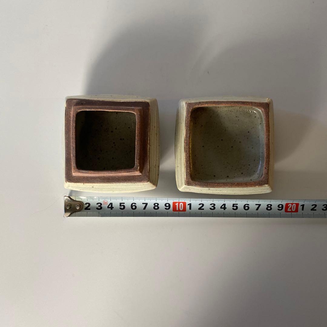 益子焼 島岡桂 縄文象嵌 角型 蓋物/香合（蓋付き小箱） 1対 - メルカリ