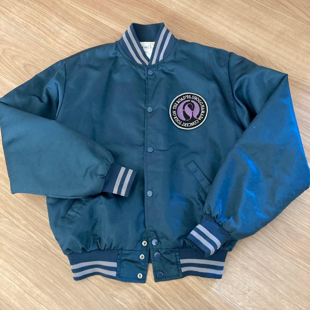 浜田省吾ネイビー スタジャン Road & Sky - メルカリ
