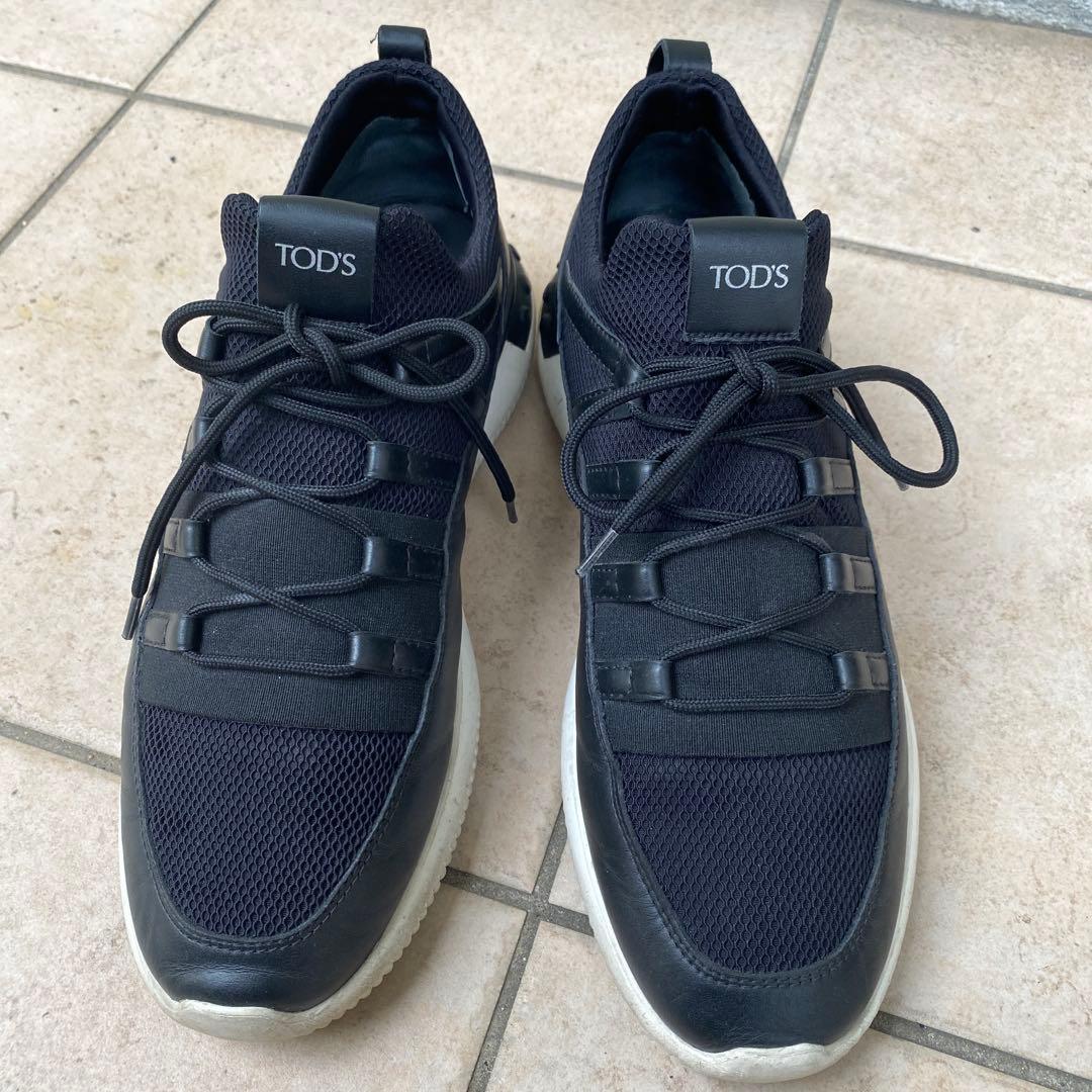 TOD'S　トッズ　ノーコード01 サイズ7 ブラック TOD'S (トッズ) NO_CODE X (ノーコードX) レザー&ハイテクファブリック