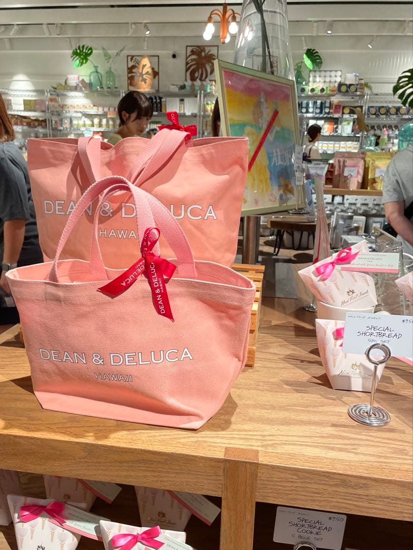 ディーンアンドデルーカ ハワイ限定 ピンク バッグ 大小2点セット 新品