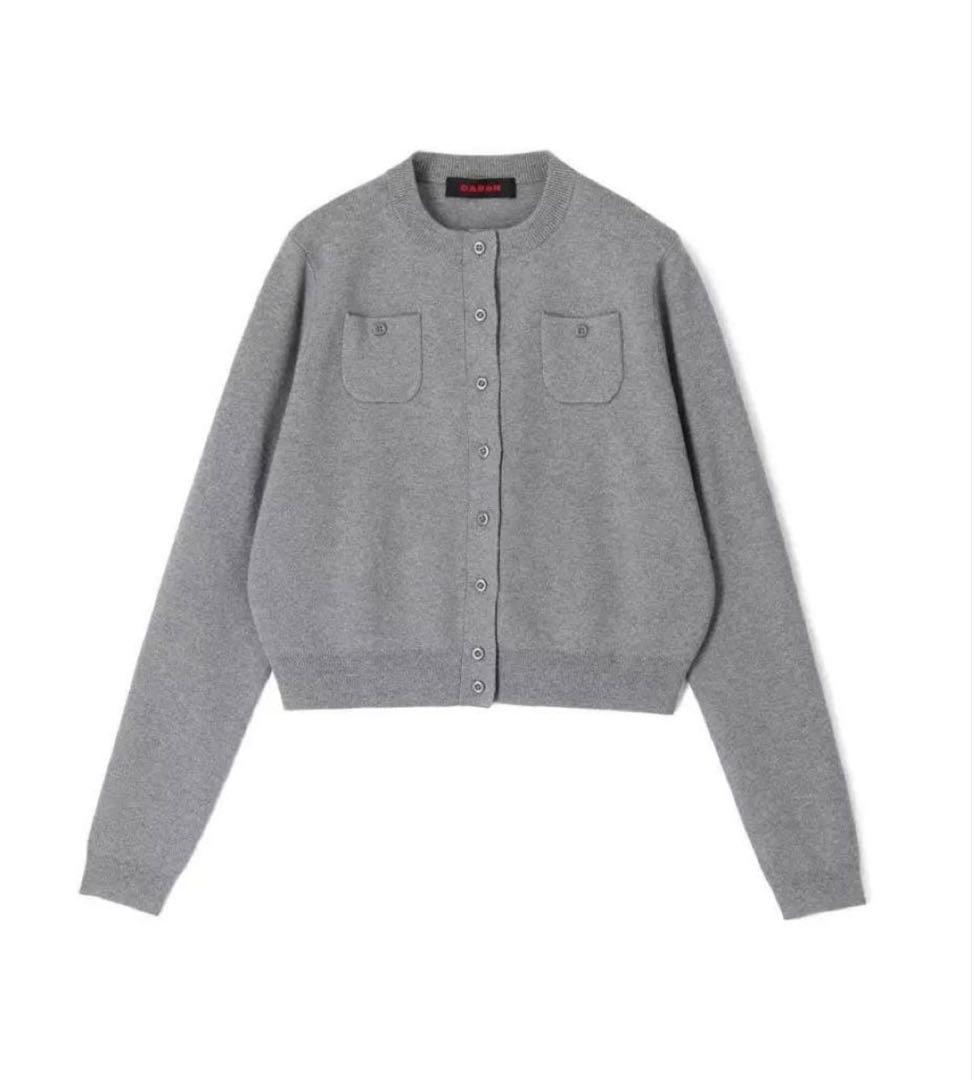 CAbAn グレー 長袖カーディガン CABaN（キャバン） カーディガン コットンカシミヤ クルーネック