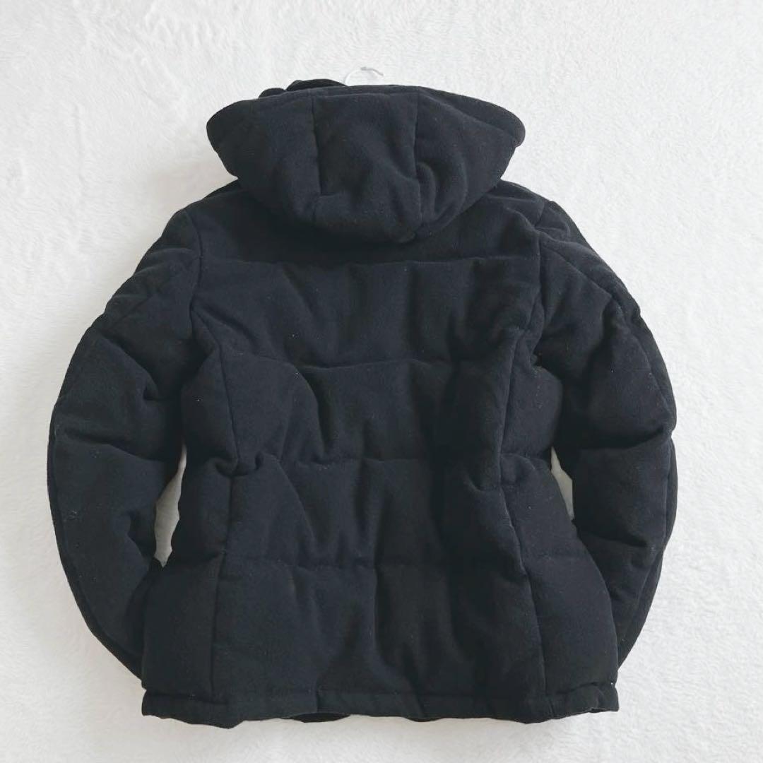 ダントン ビームス別注 ウールモッサ ダウンジャケット 黒 レディース