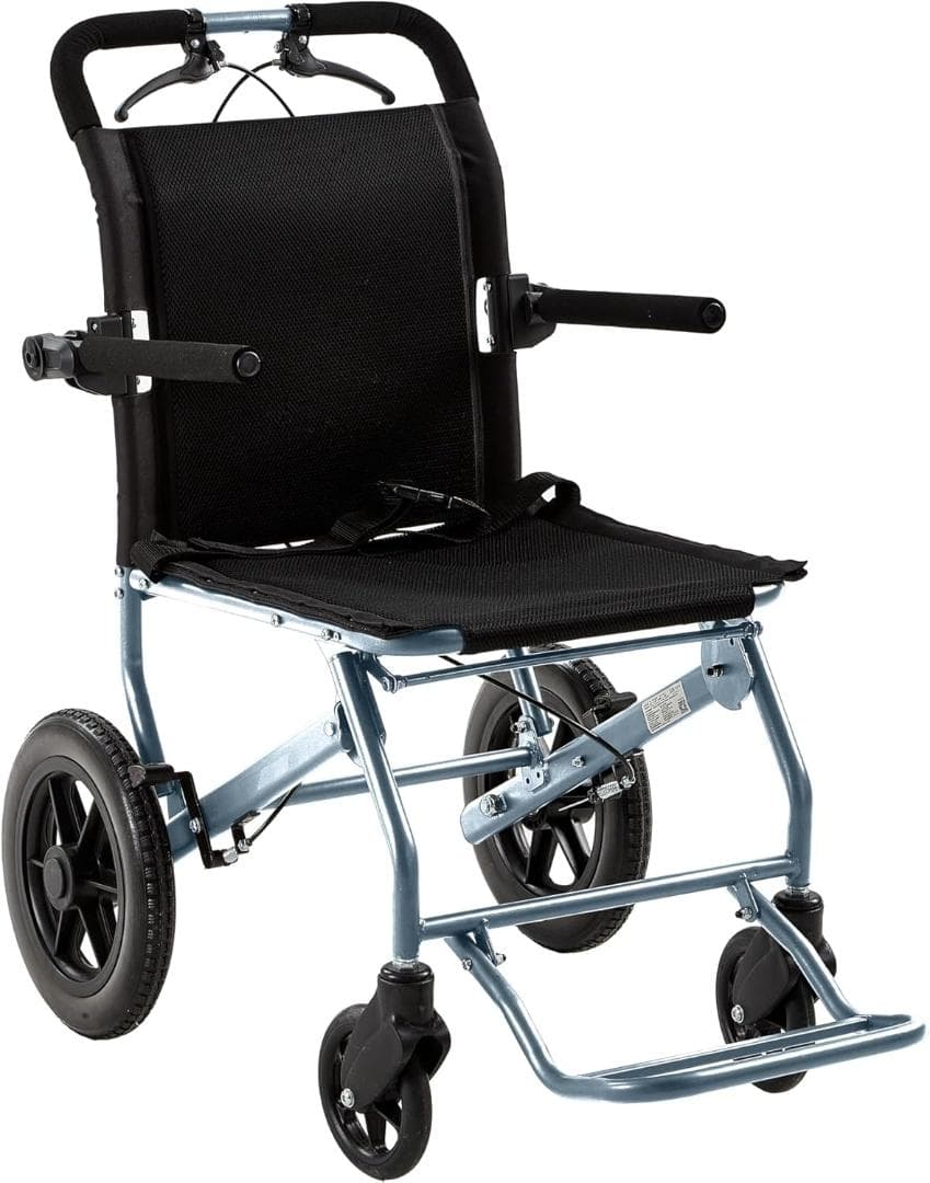 【開封済・未使用】 介助用 車椅子 旅行用 軽量 折りたたみ式 介助ブレーキ付き 爆買WEEK+5%☆3/1迄】車椅子 軽量 介助用 コンパクト 折りたたみ 座面