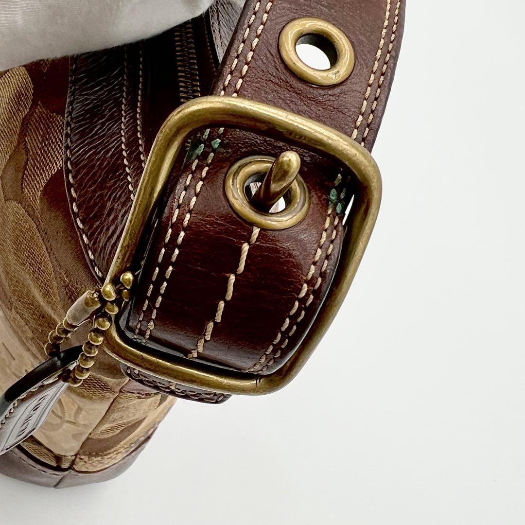 COACH ショルダーバッグ シグネチャー レオパード パッチワーク レザー