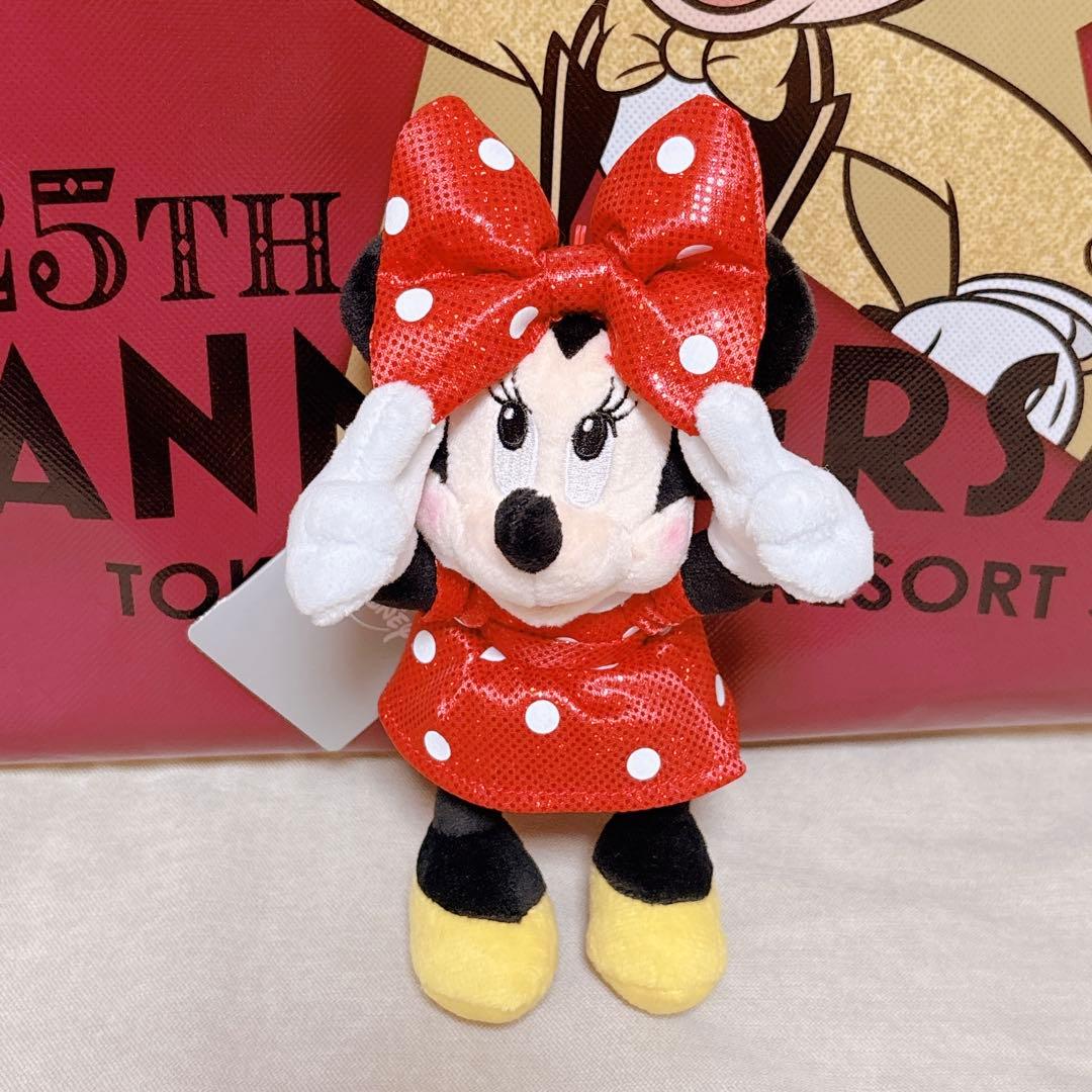 リボン ミニー ぬいぐるみキーホルダー MINNIE'S DOT RIBBON - メルカリ