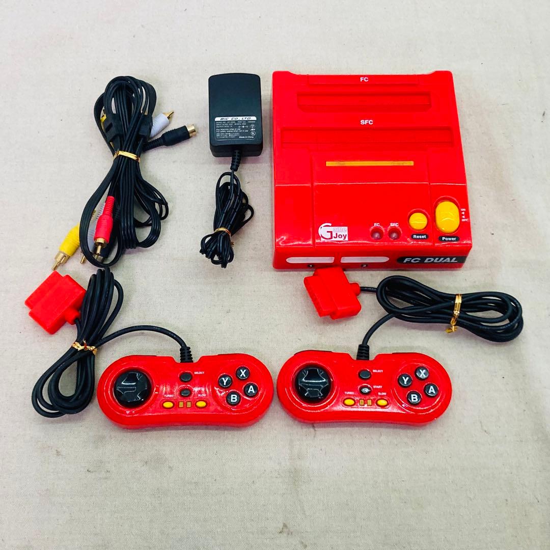 FC DUAL Red ファミコン スーパーファミコン互換機 連写機能付 - メルカリ