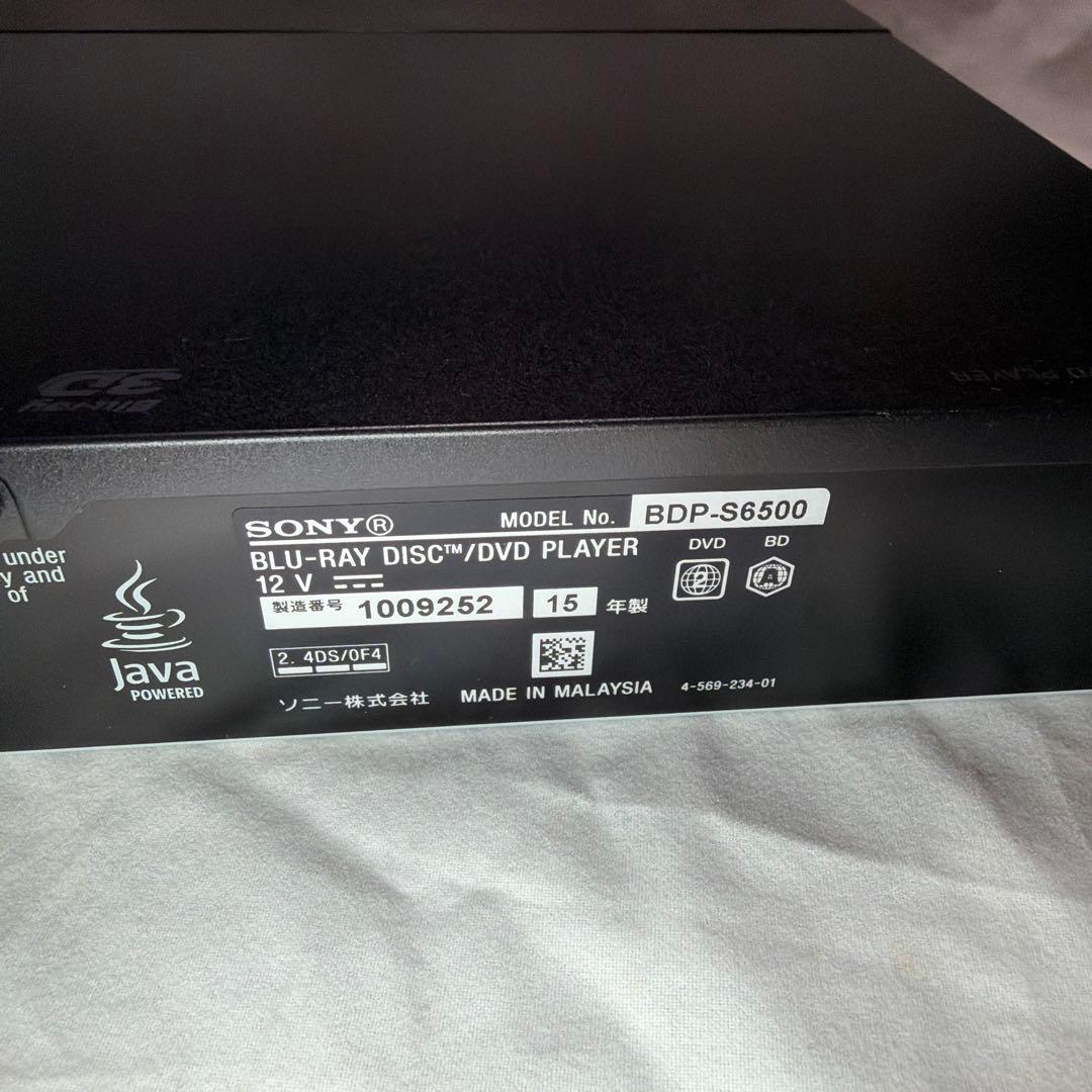 SONY 4K アップコンバート ブルーレイプレーヤー BDP-S6500